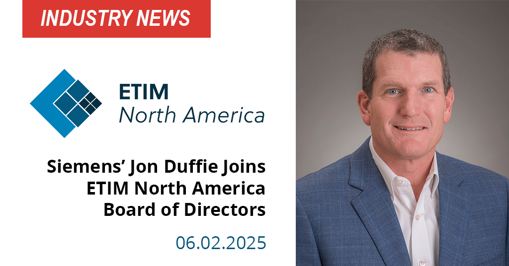 Jon Duffie of Siemens Joins ETIM North America Board of Directors